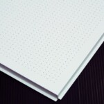 0.5mm孔徑鋁型沖孔天花板，具吸音與防火不織布背襯設計