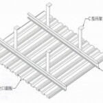 弓形企口鋁板,展示原鋁、木紋、白色、黑色四種表面處理樣式,展現現代空間應用的多元風格。